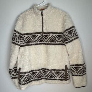 Faherty Brand Unisex B. Yellowtail X Sherpa Long Sleeve Print Pullover, size M